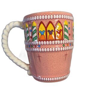 Disney World Mug Birthday Cake Castle Pink Mickey Anniversary Coffee Tea Cup